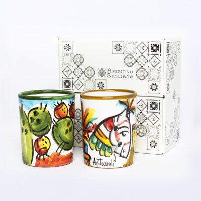 Bicchieri in Ceramica - due pezzi -made in Italy
