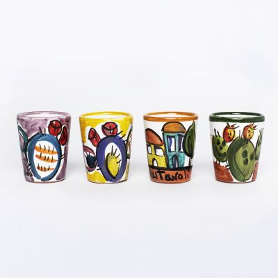 Bicchierini di Ceramica Siciliana - 4 pezzi