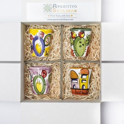 Bicchierini di Ceramica Siciliana - 4 pezzi - immagine 2