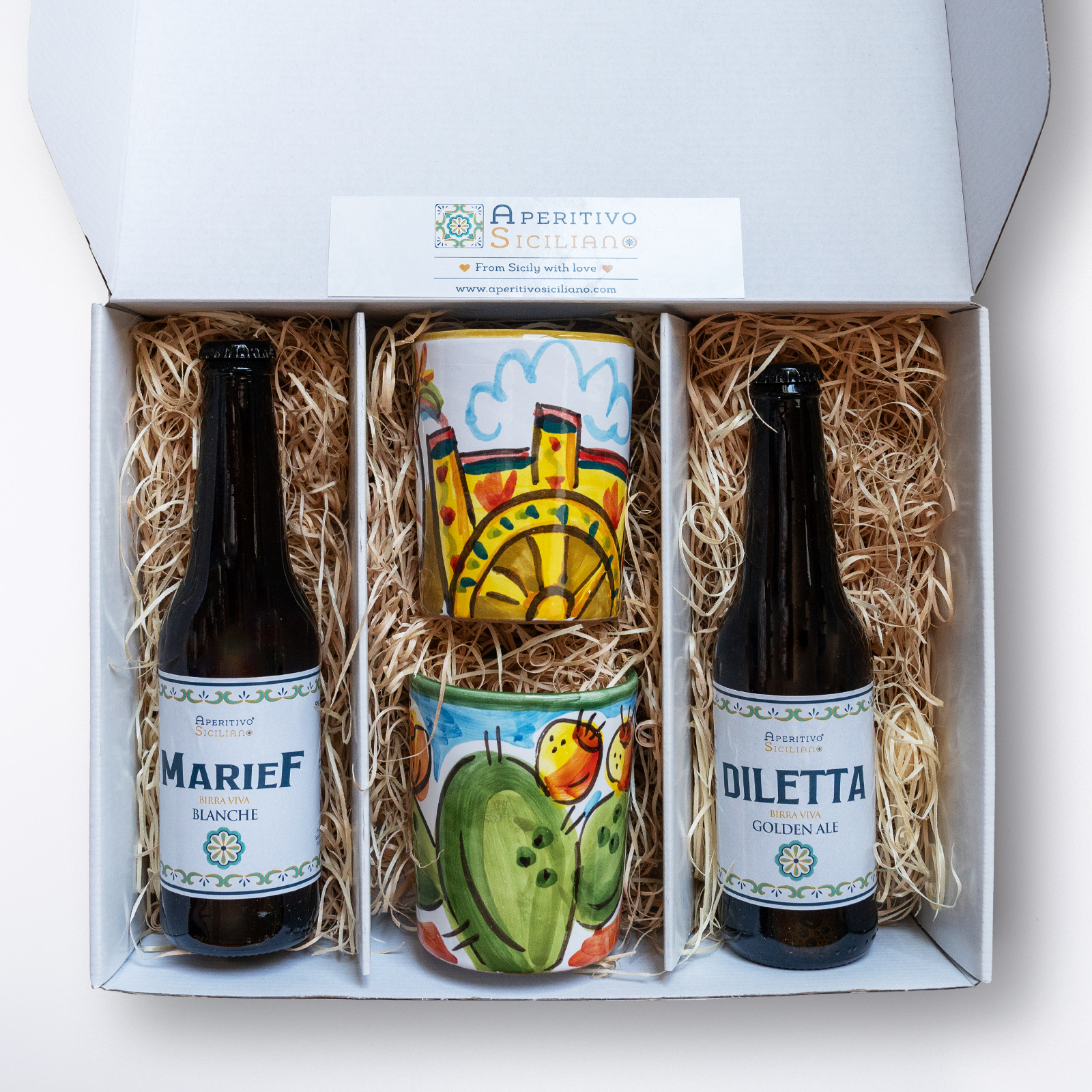 Pasticceria e Prodotti Tipici Artigianali Siciliani 3 Scatola box birre e bicchieri