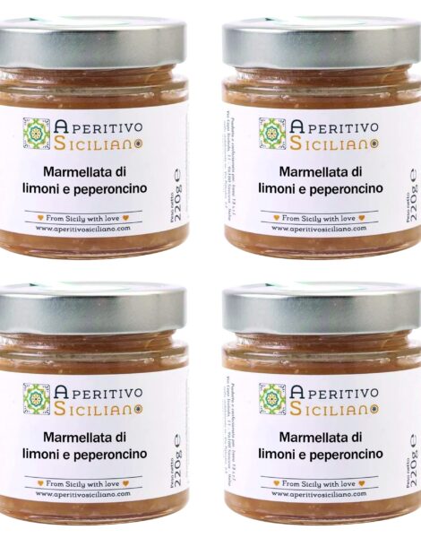 0002 Marmellata di limoni e peperoncino 4 vasetti