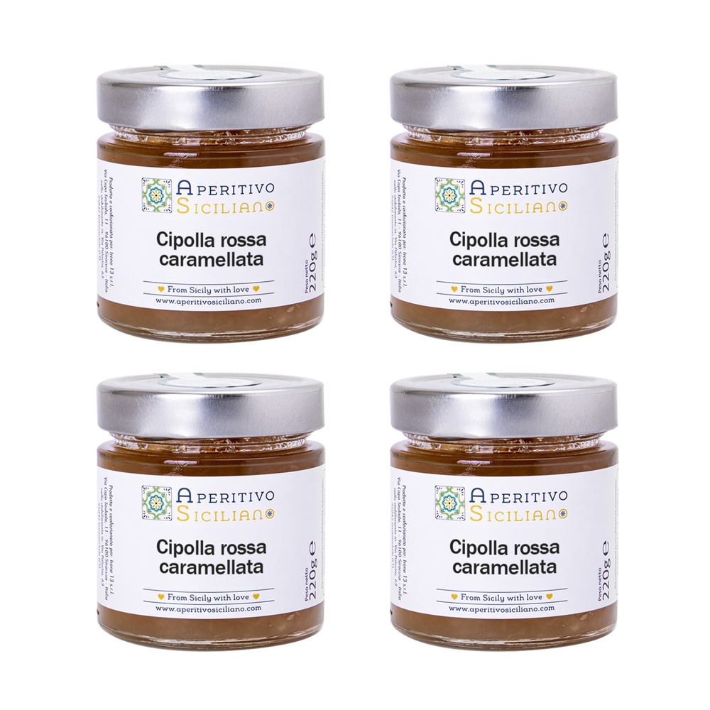 Cipolla rossa caramellata - 4 vasetti da 220 gr