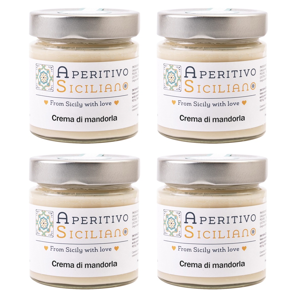 Crema di Mandorla - 4 vasetti da 220 gr
