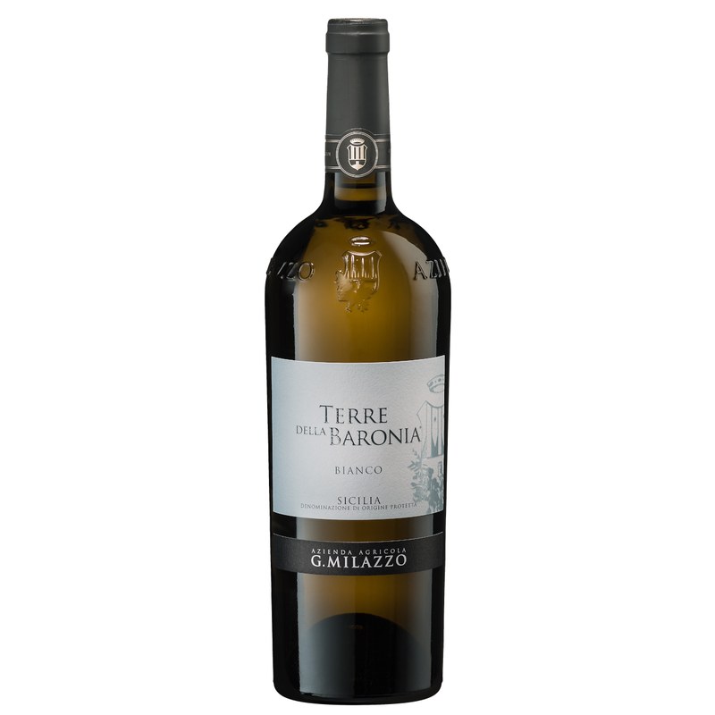 Bottiglia Terre della Baronia – vino bianco DOC Sicilia