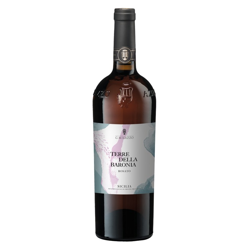 Bottiglia Terre della Baronia Rosato – vino biologico D.O.P. Sicilia