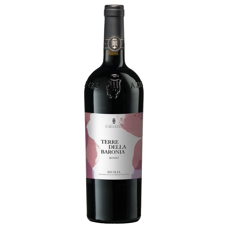 Bottiglia Terre della Baronia – vino rosso DOC Sicilia
